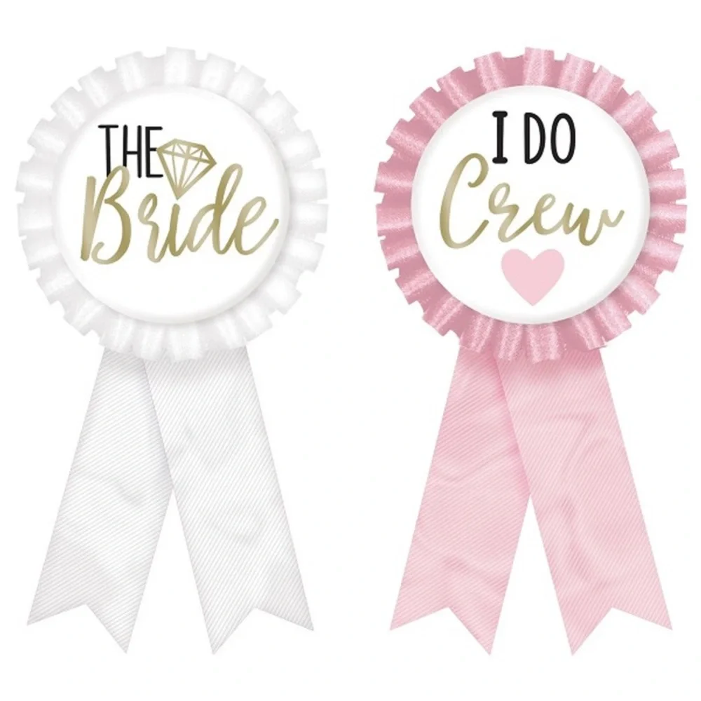 Bride and I Do Crew Ribbon 8 pc Bridal Bachelorette Set Wedding novelty